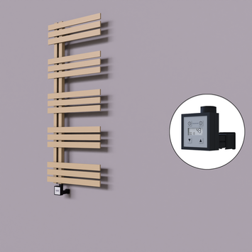 Radiva - Thames Dekoratif Elektrikli Havlupan 600x1200 Kapuçino (KTX3 Termostat) 600W