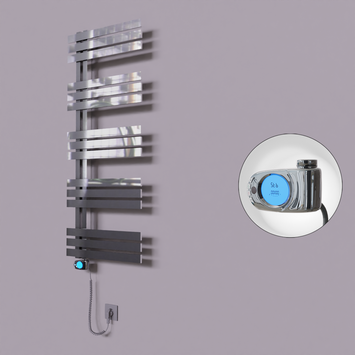 Radiva - Thames Dekoratif Elektrikli Havlupan 600x1200 Krom (Musa Termostat) 300W