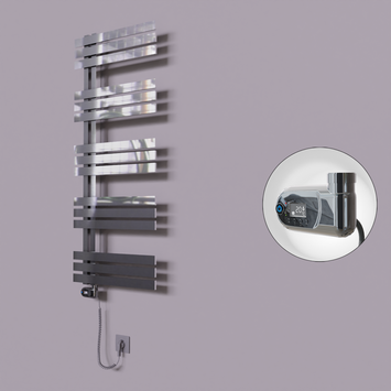 Radiva - Thames Dekoratif Elektrikli Havlupan 600x1200 Krom (Thesis Termostat) 300W
