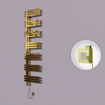 Radiva - Thames Dekoratif Elektrikli Havlupan 600x1800 Altın (KTX1 Termostat) 600W Spiral Kablolu
