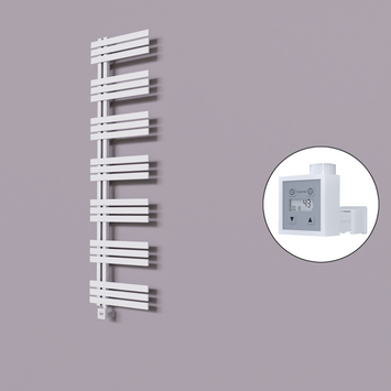 Radiva - Thames Dekoratif Elektrikli Havlupan 600x1800 Beyaz (KTX3 Termostat) 1000W