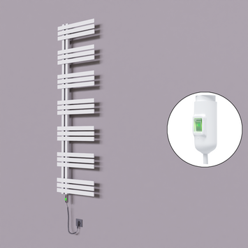 Radiva - Thames Dekoratif Elektrikli Havlupan 600x1800 Beyaz (On/Off Düğmeli) 900W