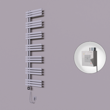 Radiva - Thames Dekoratif Elektrikli Havlupan 600x1800 Gri (KTX1 Termostat) 1000W Spiral Kablolu