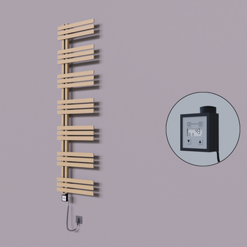 Radiva - Thames Dekoratif Elektrikli Havlupan 600x1800 Kapuçino (KTX3 Termostat) 1000W Spiral Kablolu