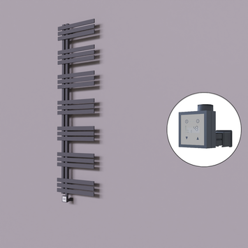 Radiva - Thames Dekoratif Elektrikli Havlupan 600x1800 Koyu Antrasit (KTX3 Termostat) 1000W