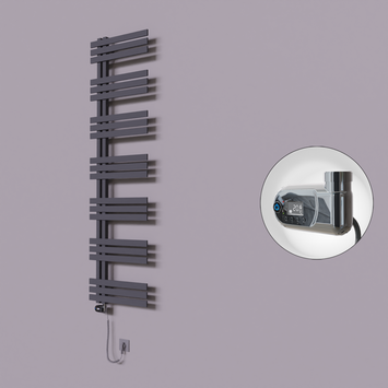 Radiva - Thames Dekoratif Elektrikli Havlupan 600x1800 Koyu Antrasit (Thesis Termostat) 900W