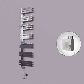 Radiva - Thames Dekoratif Elektrikli Havlupan 600x1800 Krom (KTX1 Termostat) 600W Spiral Kablolu