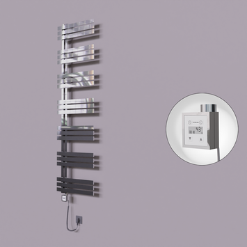 Radiva - Thames Dekoratif Elektrikli Havlupan 600x1800 Krom (KTX3 Termostat) 600W Spiral Kablolu