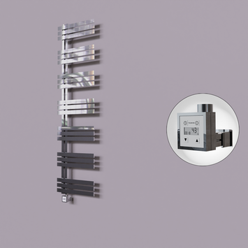 Radiva - Thames Dekoratif Elektrikli Havlupan 600x1800 Krom (KTX3 Termostat) 600W