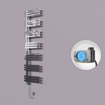Radiva - Thames Dekoratif Elektrikli Havlupan 600x1800 Krom (Musa Termostat) 600W