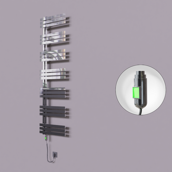 Radiva - Thames Dekoratif Elektrikli Havlupan 600x1800 Krom (On/Off Düğmeli) 600W