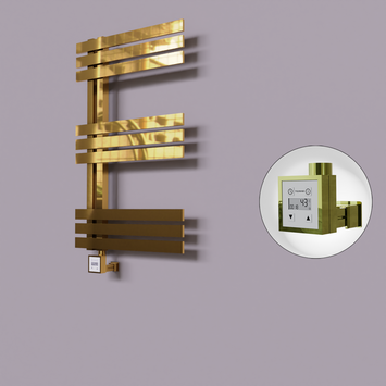 Radiva - Thames Dekoratif Elektrikli Havlupan 600x800 Altın (KTX3 Termostat) 200W
