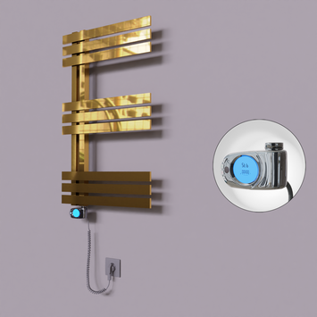 Radiva - Thames Dekoratif Elektrikli Havlupan 600x800 Altın (Musa Termostat) 200W