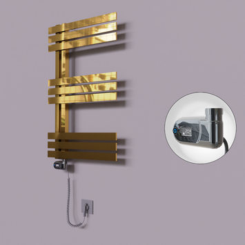 Radiva - Thames Dekoratif Elektrikli Havlupan 600x800 Altın (Thesis Termostat) 200W
