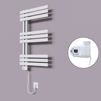 Radiva - Thames Dekoratif Elektrikli Havlupan 600x800 Beyaz (Thesis Termostat) 300W