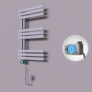 Radiva - Thames Dekoratif Elektrikli Havlupan 600x800 Gri (Musa Termostat) 300W