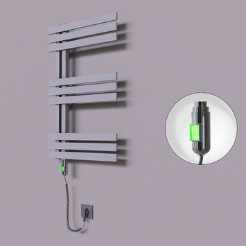  - Thames Dekoratif Elektrikli Havlupan 600x800 Gri (On/Off Düğmeli) 300W