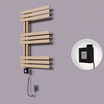  - Thames Dekoratif Elektrikli Havlupan 600x800 Kapuçino (KTX1 Termostat) 300W Spiral Kablolu