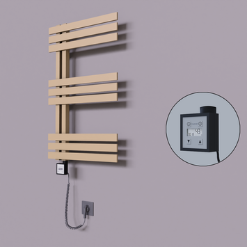  - Thames Dekoratif Elektrikli Havlupan 600x800 Kapuçino (KTX3 Termostat) 300W Spiral Kablolu