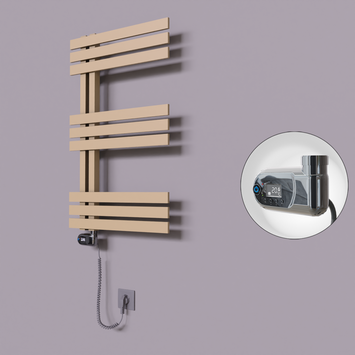 Radiva - Thames Dekoratif Elektrikli Havlupan 600x800 Kapuçino (Thesis Termostat) 300W