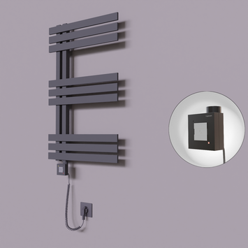 - Thames Dekoratif Elektrikli Havlupan 600x800 Koyu Antrasit (KTX1 Termostat) 300W Spiral Kablolu  - Thames Dekoratif Elektrikli Havlupan 600x800 Koyu Antrasit (KTX1 Termostat) 300W Spiral Kablolu