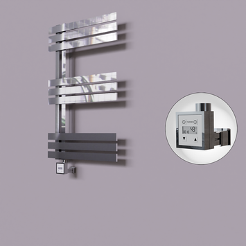 Radiva - Thames Dekoratif Elektrikli Havlupan 600x800 Krom (KTX3 Termostat) 200W
