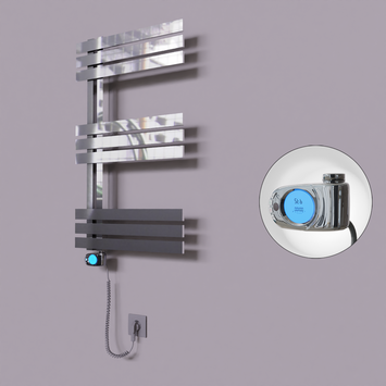 Radiva - Thames Dekoratif Elektrikli Havlupan 600x800 Krom (Musa Termostat) 200W