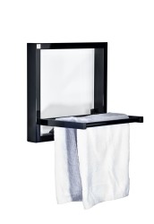 Towel Box Elektrikli Raflı Havlupan 480x480 Siyah - Thumbnail