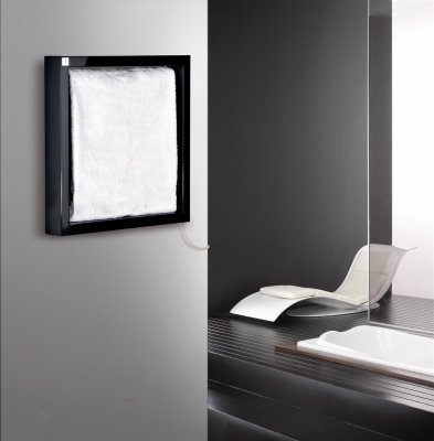 Towel Box Elektrikli Raflı Havlupan 480x480 Siyah