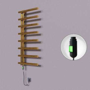 Radiva - Tuna Dekoratif Elektrikli Havlupan 500x1150 Altın (On/Off Düğmeli) 300W