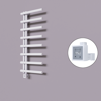 Radiva - Tuna Dekoratif Elektrikli Havlupan 500x1150 Beyaz (KTX3 Termostat) 300W
