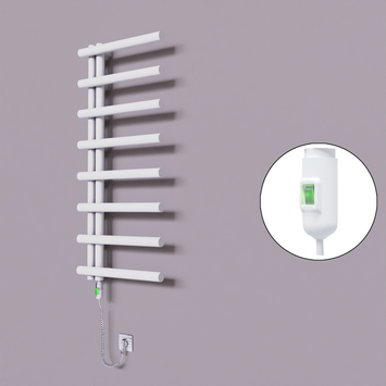 Radiva - Tuna Dekoratif Elektrikli Havlupan 500x1150 Beyaz (On/Off Düğmeli) 300W