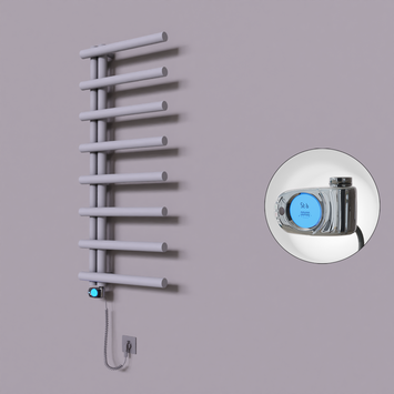 Radiva - Tuna Dekoratif Elektrikli Havlupan 500x1150 Gri (Musa Termostat) 300W