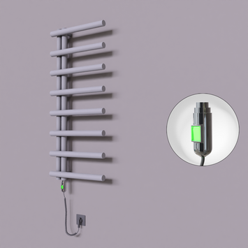 Radiva - Tuna Dekoratif Elektrikli Havlupan 500x1150 Gri (On/Off Düğmeli) 300W