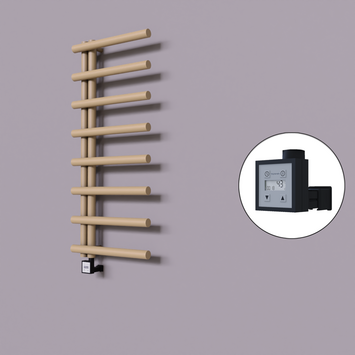 Radiva - Tuna Dekoratif Elektrikli Havlupan 500x1150 Kapuçino (KTX3 Termostat) 300W