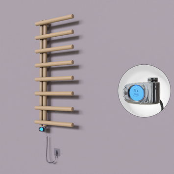 Radiva - Tuna Dekoratif Elektrikli Havlupan 500x1150 Kapuçino (Musa Termostat) 300W