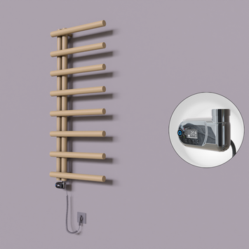 Radiva - Tuna Dekoratif Elektrikli Havlupan 500x1150 Kapuçino (Thesis Termostat) 300W