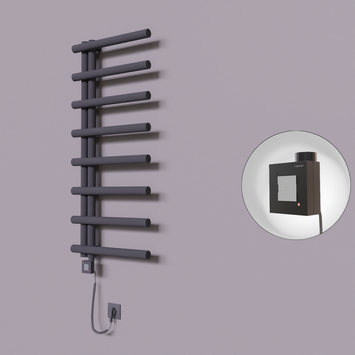  - Tuna Dekoratif Elektrikli Havlupan 500x1150 Koyu Antrasit (KTX1 Termostat) 300W Spiral Kablolu