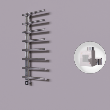 Radiva - Tuna Dekoratif Elektrikli Havlupan 500x1150 Krom (KTX1 Termostat) 300W