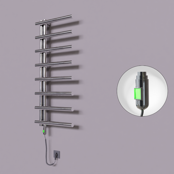 Radiva - Tuna Dekoratif Elektrikli Havlupan 500x1150 Krom (On/Off Düğmeli) 300W