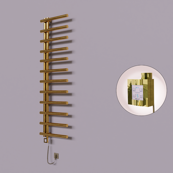  - Tuna Dekoratif Elektrikli Havlupan 500x1750 Altın (KTX4 Termostat) 300W Spiral Kablolu