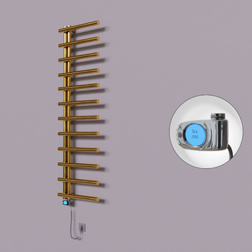 Radiva - Tuna Dekoratif Elektrikli Havlupan 500x1750 Altın (Musa Termostat) 300W