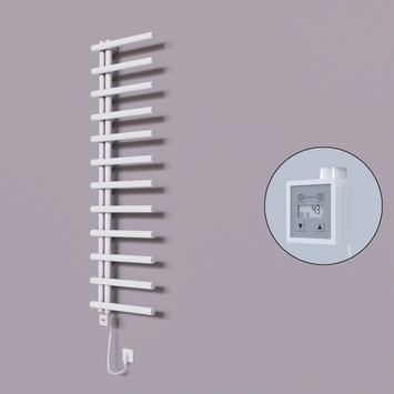 Radiva - Tuna Dekoratif Elektrikli Havlupan 500x1750 Beyaz (KTX3 Termostat) 600W Spiral Kablolu
