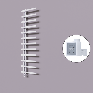 Radiva - Tuna Dekoratif Elektrikli Havlupan 500x1750 Beyaz (KTX3 Termostat) 600W