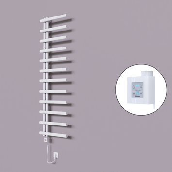 Radiva - Tuna Dekoratif Elektrikli Havlupan 500x1750 Beyaz (KTX4 Termostat) 600W Spiral Kablolu