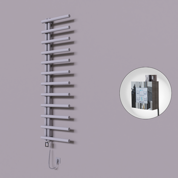 Radiva - Tuna Dekoratif Elektrikli Havlupan 500x1750 Gri (KTX4 Termostat) 600W Spiral Kablolu