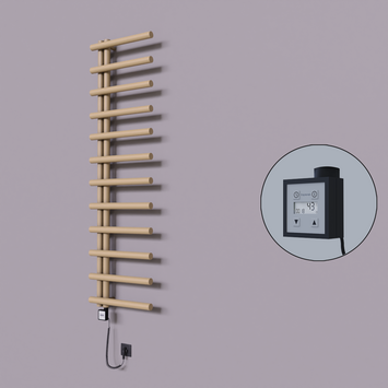 Radiva - Tuna Dekoratif Elektrikli Havlupan 500x1750 Kapuçino (KTX3 Termostat) 600W Spiral Kablolu