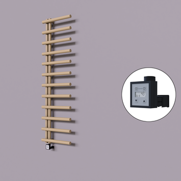 Radiva - Tuna Dekoratif Elektrikli Havlupan 500x1750 Kapuçino (KTX3 Termostat) 600W