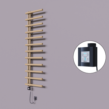 Radiva - Tuna Dekoratif Elektrikli Havlupan 500x1750 Kapuçino (KTX4 Termostat) 600W Spiral Kablolu