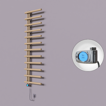 Radiva - Tuna Dekoratif Elektrikli Havlupan 500x1750 Kapuçino (Musa Termostat) 600W